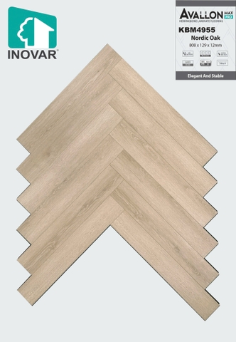 Inovar Avallon 12mm - Sàn gỗ xương cá Inovar Avallon KBM 4955