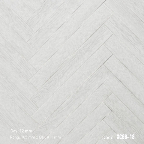Sàn gỗ giá rẻ - Sàn gỗ xương cá 3K Vina XC68-18