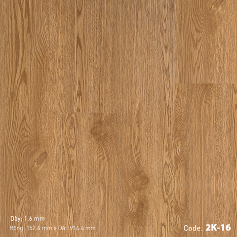 Sàn gỗ khuyến mãi - Sàn nhựa có keo sẵn 2K-16