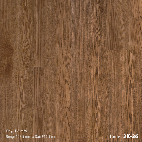Sàn gỗ khuyến mãi - Sàn nhựa có keo sẵn 2K-36