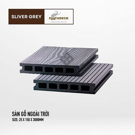  - Sàn gỗ ngoài trời MPC Fortadeck - Sliver Grey
