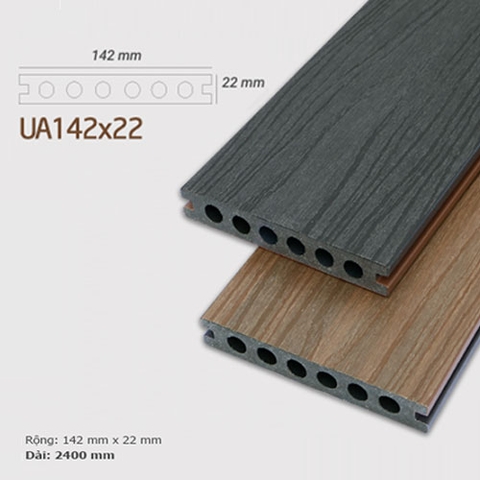 Sàn gỗ ngoài trời UltrAwood - Sàn gỗ nhựa ngoài trời UltrAwood UA142x22 Charcoal