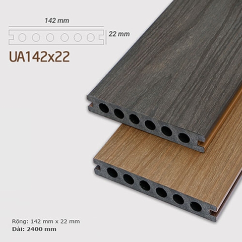 Sàn gỗ ngoài trời UltrAwood - Sàn gỗ nhựa ngoài trời UltrAwood UA142x22 Red Sandalwood