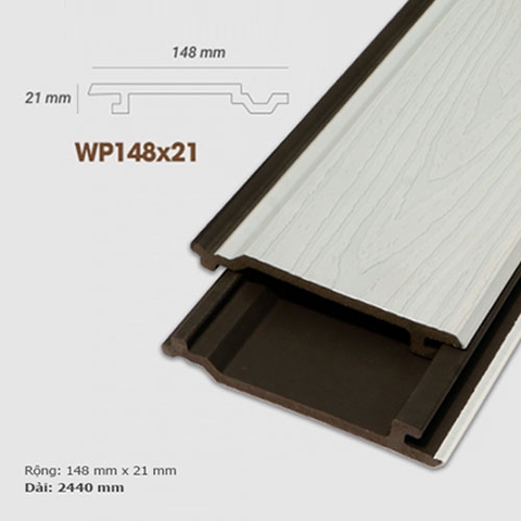 Ốp tường - trần ngoại thất - Ốp tường gỗ UltrAwood WP148x21 - màu White