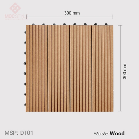 Vỉ gỗ nhựa AWood - Vỉ gỗ nhựa lót sàn AWood DT01 Wood