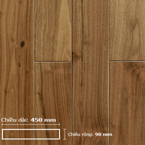 Sàn gỗ tự nhiên - Sàn gỗ Walnut ( Óc chó ) 450mm