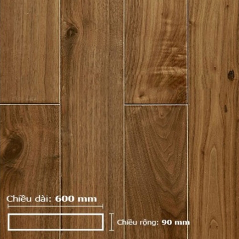 Sàn gỗ tự nhiên - Sàn gỗ Walnut ( Óc chó ) 600mm