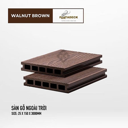  - Sàn gỗ ngoài trời MPC Fortadeck - Walnut Brown
