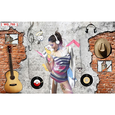 Tranh quán Coffee - Tranh dán tường quán Coffee WG-760