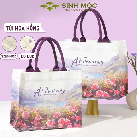Túi xách canvas hoa hồng núi chống nước thời trang đi chơi – M3075