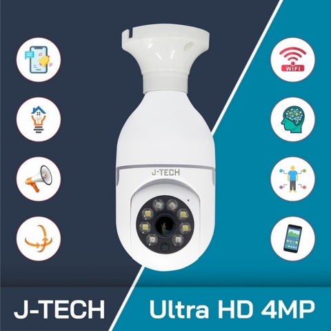 Camera Wifi J-TECH UHD6620D (4.0MP, XOAY, SMART LIGHT)