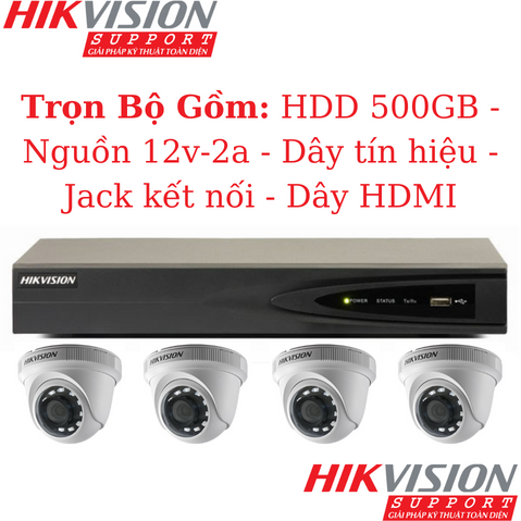 BỘ 4 CAMERA TRONG NHÀ CÓ ÂM THANH DS-2CE76D0T-ITPFS