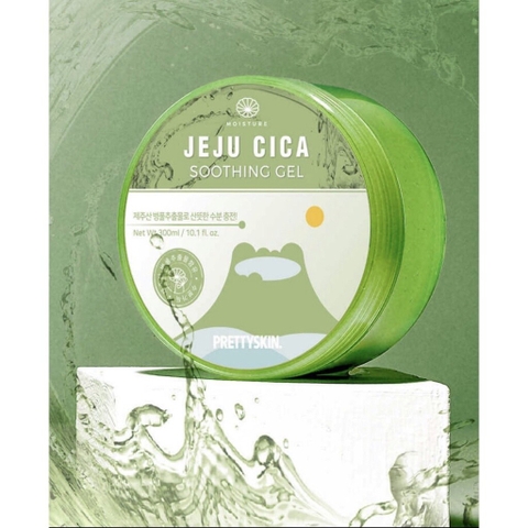 Gel Đa Năng Rau Má Jeju Cica Prettyskin Soothing Gel 300ml - JECU CICA