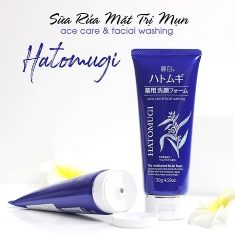 Sữa rửa mặt Hatomugi ý dĩ xanh 130g (Da dầu mụn)