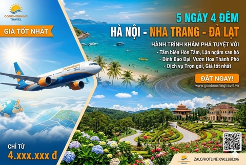 Tour Hà Nội - Nha Trang - Đà Lạt 5 ngày 4 đêm