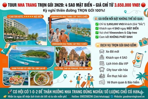 Tour Nha Trang 3 ngày 2 đêm
