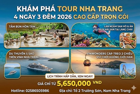 Tour du lịch Nha Trang 4 ngày 3 đêm cao cấp