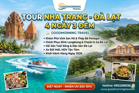 Tour Nha Trang - Đà Lạt 4 ngày 3 đêm