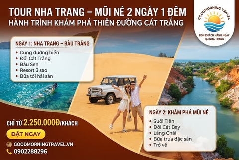 Tour Nha Trang - Mũi Né 2 ngày 1 đêm