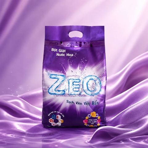 Bột giặt ZeO Nước Hoa Tím túi 4.5Kg