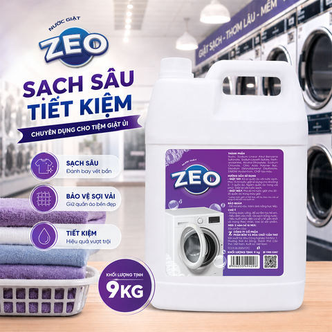 Nước Giặt ZEO Không Mùi Can 9kg