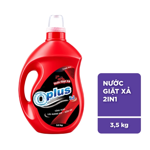 Nước giặt xả Oplus 2in1 hương đỏ quyến rũ chai 3,5kg