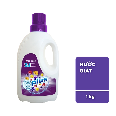 Nước Giặt OPLUS 2in1 Khử Mùi Mềm Vải Tím Can 1kg