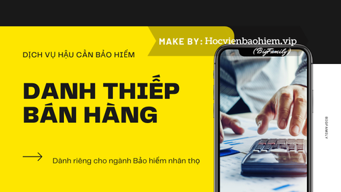 Slide thuyết trình về: Tại sao Tư vấn viên Bảo hiểm lại cần Danh thiếp Bán hàng