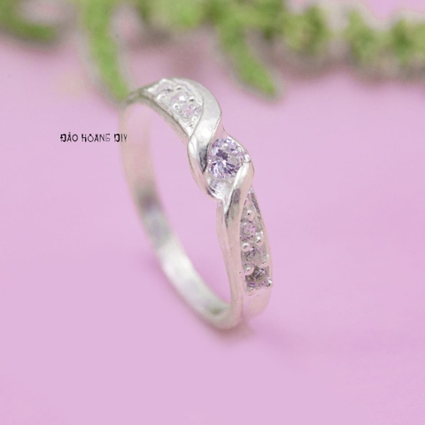 Nhẫn Bạc Cặp Đôi Nam Nữ Đính Đá N2408300021