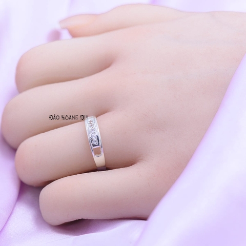 Nhẫn Bạc Cặp Đôi Nam Nữ Đính Đá N2408290004