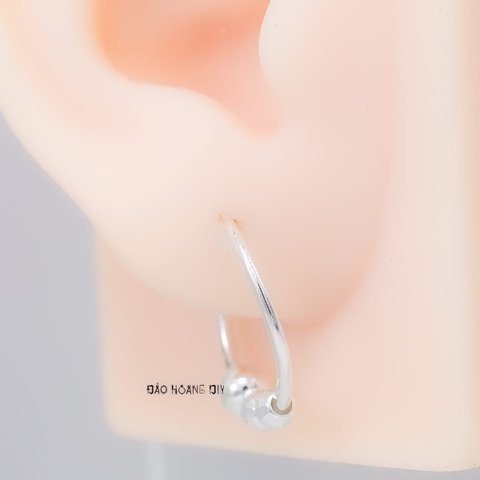 Bông Tai Bạc Nữ Kiểu Khong Tròn Đơn Giản Xinh Xắn H2410250032