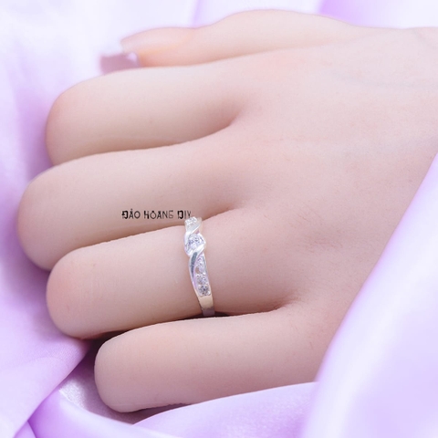 Nhẫn Bạc Cặp Đôi Nam Nữ Đính Đá N2408300021