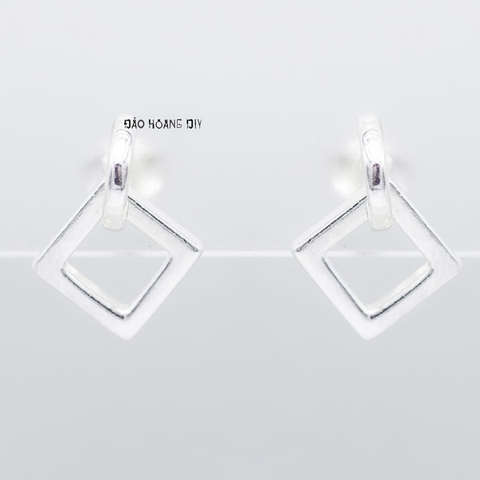 Bông Tai Bạc Nữ Kiểu Nụ S925 Tròn Vuông Đơn Giản Tinh Tế H2410240067