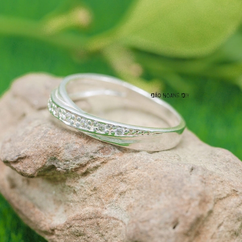 Nhẫn Bạc Cặp Đôi Nam Nữ Đính Đá N2408290015