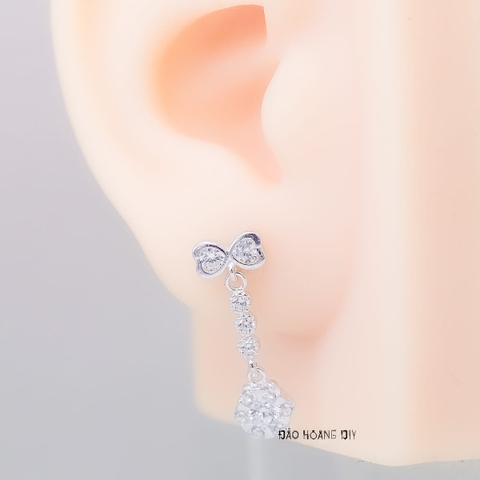 Bông Tai Bạc Nữ Kiểu Nụ S925 Hoa Và Nơ Dễ Thương H2410240069