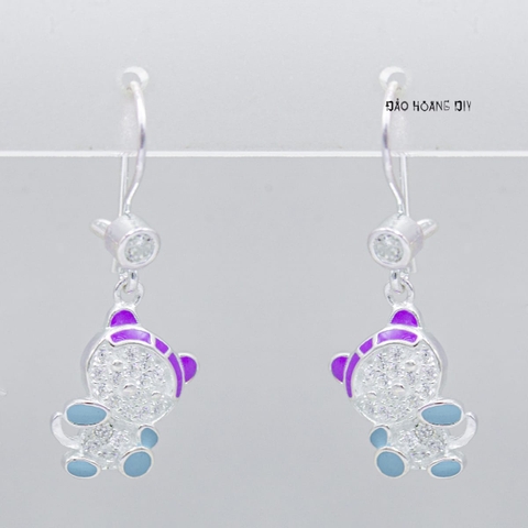 Khuyên Tai Bạc Cho Bé S925 Hình Gấu Xinh Xắn H2410240017