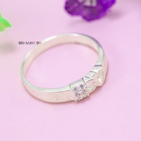 Nhẫn Bạc Cặp Đôi Nam Nữ Hình Ổ Khóa Trái Tim  N2408300016