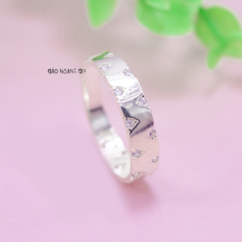 Nhẫn Bạc Cặp Đôi Nam Nữ Hình Lượn Sóng N2408300030
