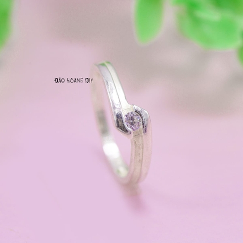 Nhẫn Bạc Cặp Đôi Nam Nữ Đính Đá N2408300017