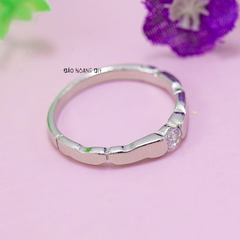 Nhẫn Bạc Cặp Đôi Nam Nữ Đính Đá N2408300018