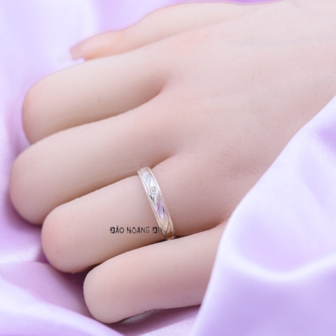 Nhẫn Bạc Cặp Đôi Nam Nữ Mẫu Xoắn Nhẹ N2408300024