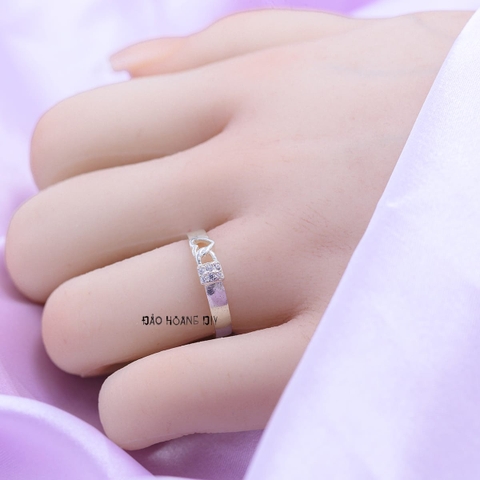 Nhẫn Bạc Cặp Đôi Nam Nữ Hình Ổ Khóa Trái Tim  N2408300016