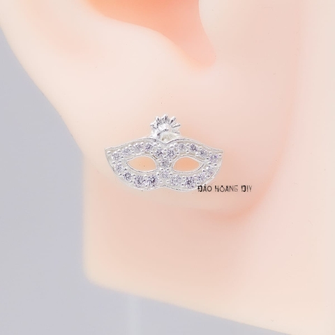 Bông Tai Bạc Nữ Kiểu Nụ Hình Chiếc Mặt Nạ Hoa Xinh Xắn H2410230076