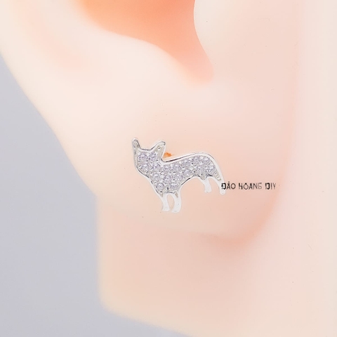 Bông Tai Bạc Cho Bé S925 Kiểu Nụ Hình Mèo Miu Dễ Thương H2410220046