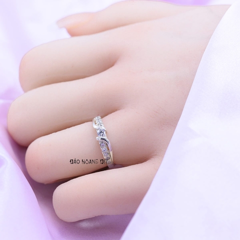 Nhẫn Bạc Cặp Đôi Nam Nữ Đính Đá N2408300022