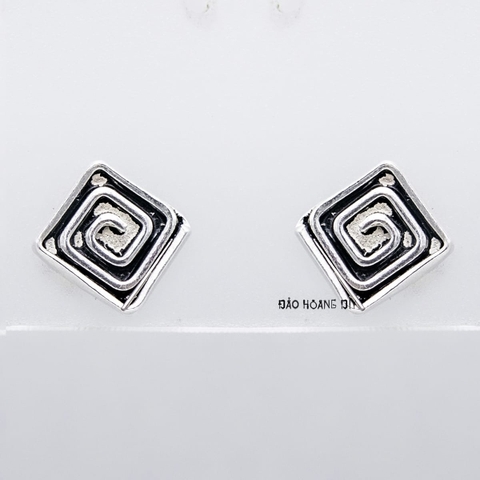 Bông Tai Bạc Nữ Nụ Kiểu Mê Cung Sáng Tạo Cá Tính H2410220081