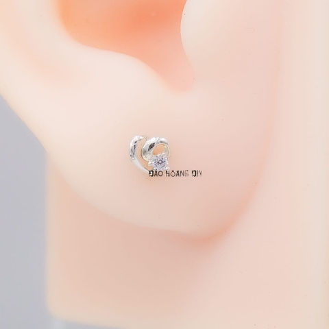 Bông Tai Bạc Nữ S925 Kiểu Đính Đá Nhỏ Xinh Nhiều Style H2410220069