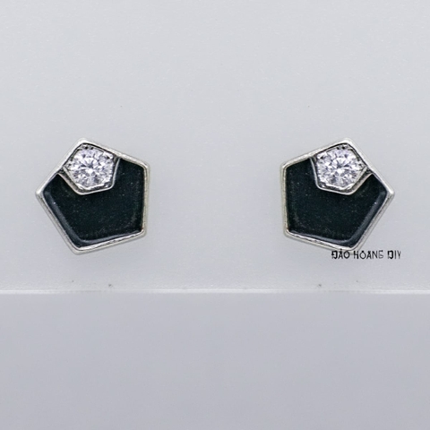 Bông Tai Bạc Nữ Kiểu Nụ Hình Học Nhỏ Xinh Dễ Thương H2410220077