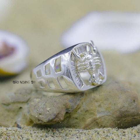 Nhẫn Bạc Nam Trơn Ít Đá N2408200026