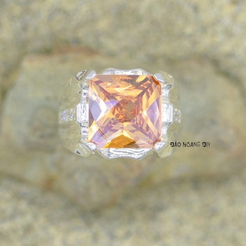 Nhẫn Bạc Nam Phong Thủy Đá Da Cam N2408200007